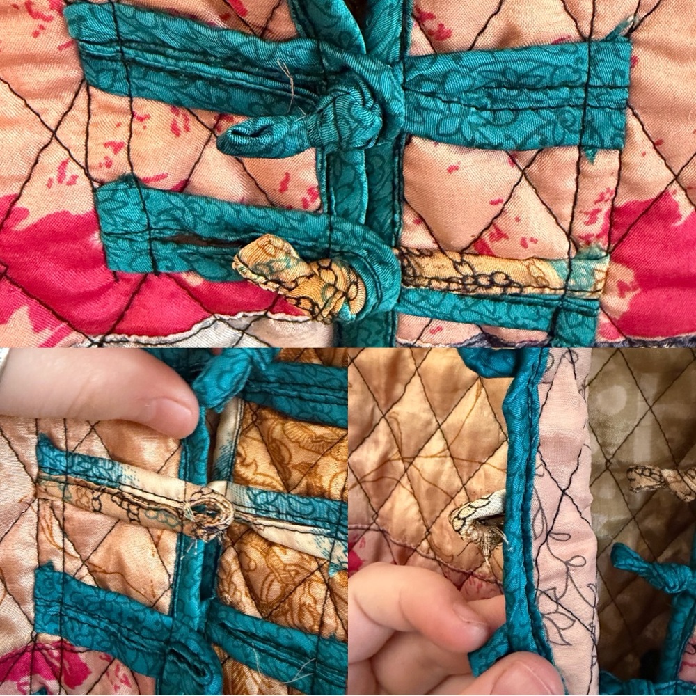 Sacred Threads Patchwork Quilted Longline Militar… - image 11